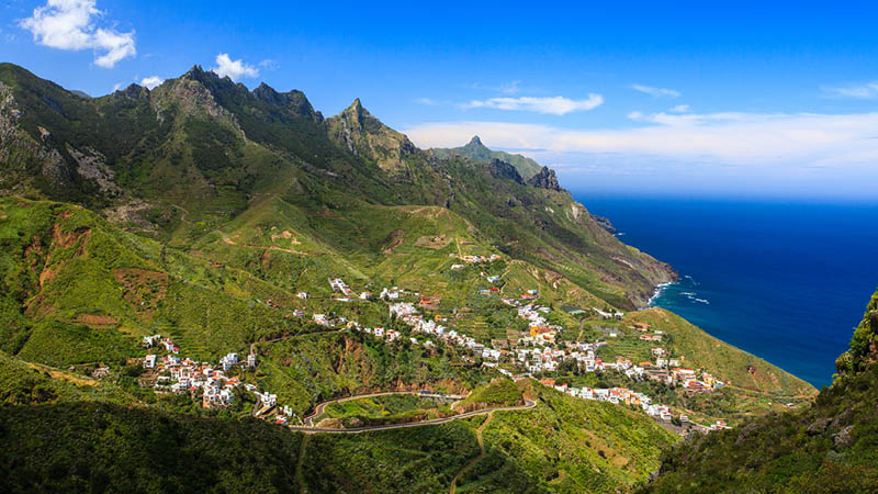 Anaga-bjergene p Tenerife, Spanien