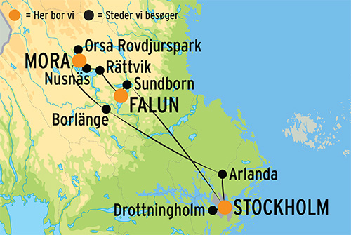 dalarna sverige kort Rejse Til Stockholm Dalarna Og Besoger Bla Vasa Museum M M dalarna sverige kort